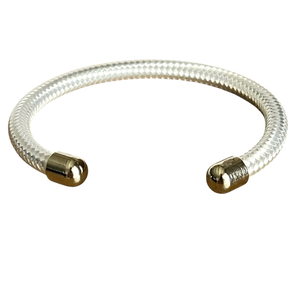 Vintage Harley Davidson Vrod Silver Plated Stainless Woven Cable Bracelet Bangle - Picture 7 of 11